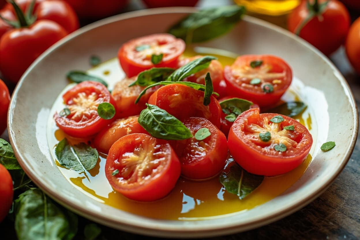 Sensory Tomato and Olive Oil Salad