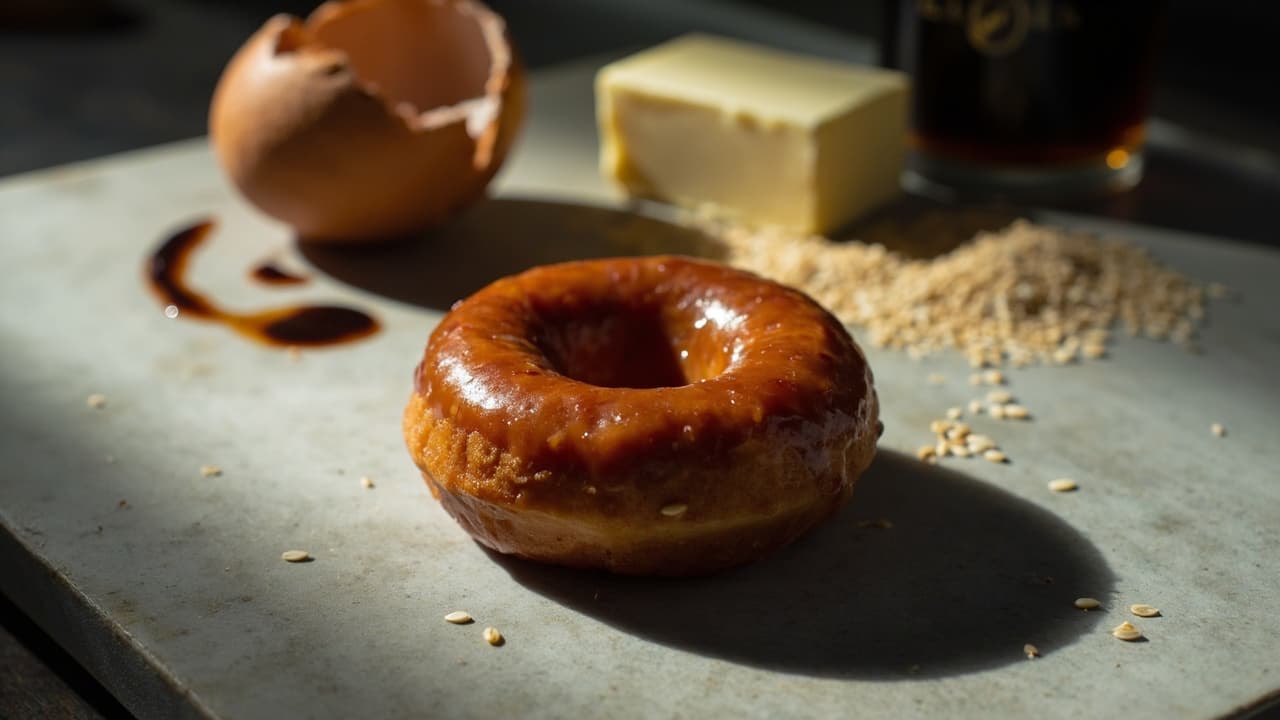 Sesame Stout Glazed Donut