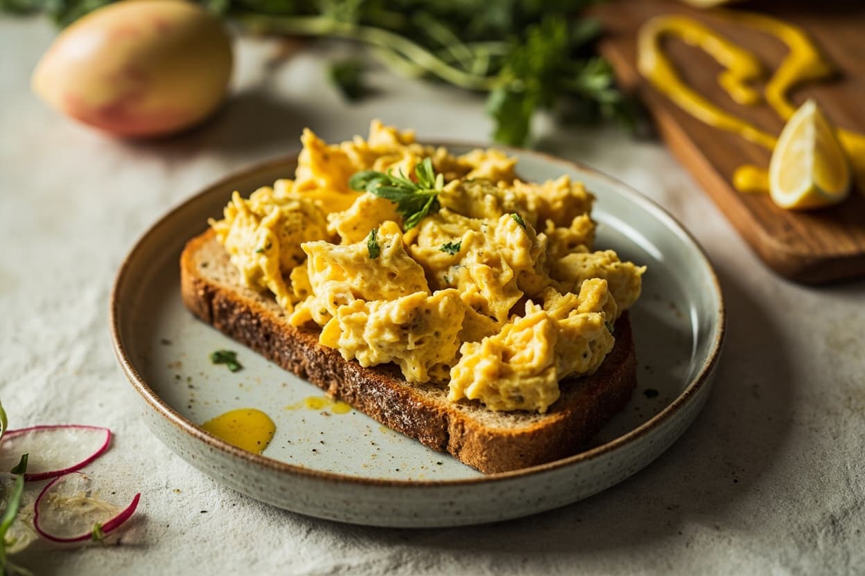 Sharp Mustard and Egg Salad Toast
