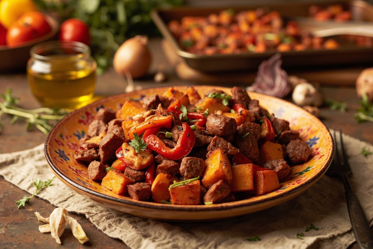 Sheet-Pan Sausage and Sweet Potato