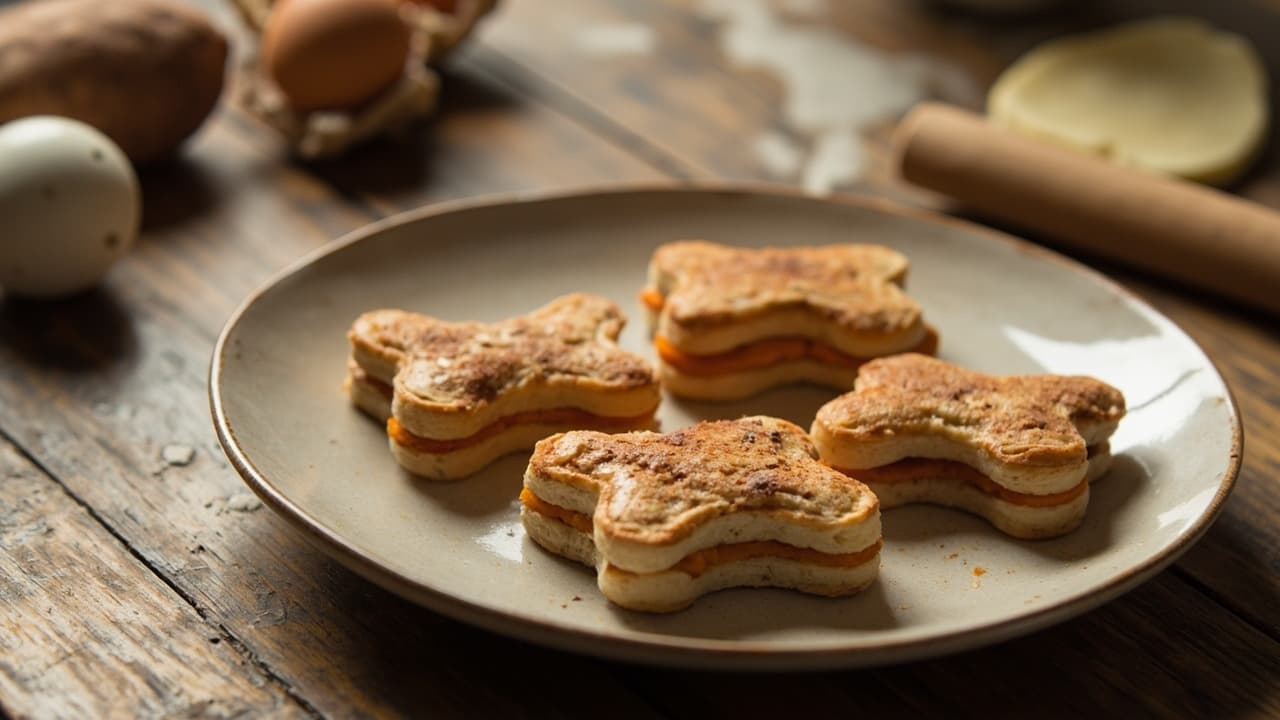 Shortcrust Pastry Pup Treats with Sweet Potato