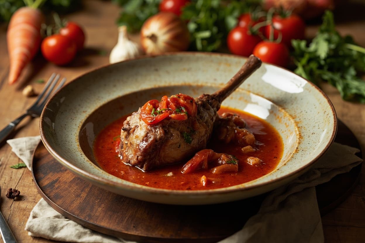 Slow-Braised Veal Shanks with Tomato
