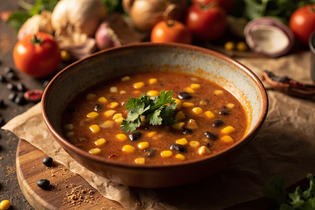 Smoky Black Bean and Corn Soup