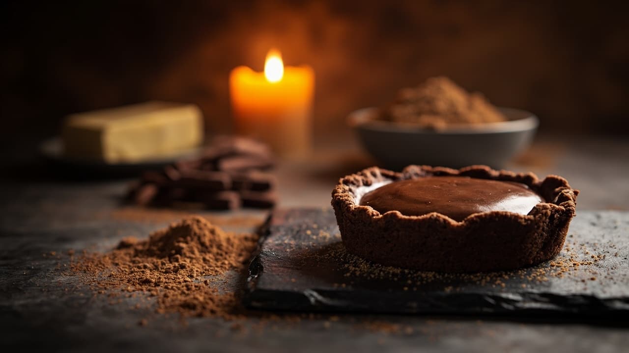 Smoky Chocolate Ganache Pie in a Spiced Crust