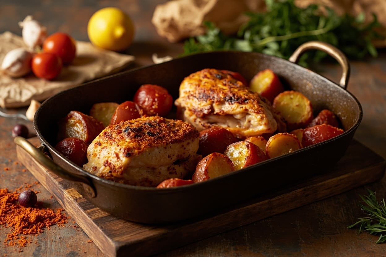 Smoky Paprika Chicken and Potato Traybake