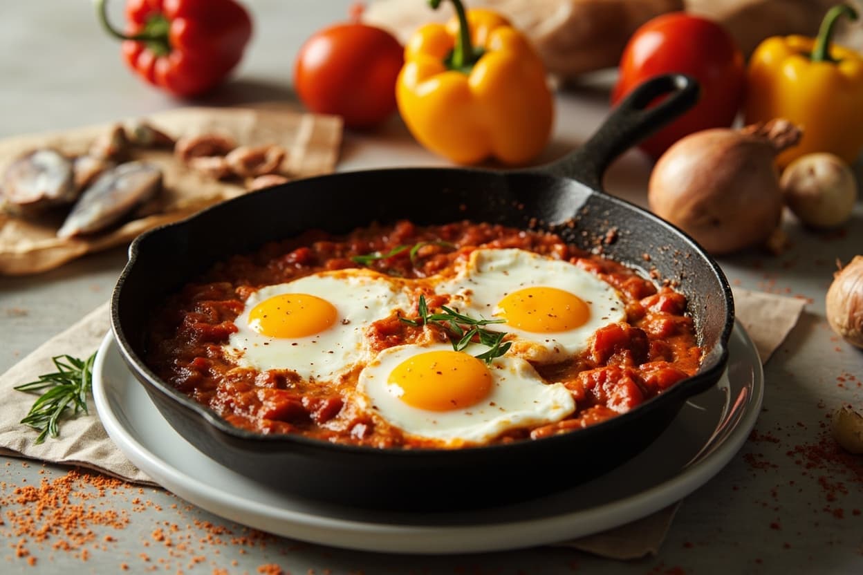 Smoky Paprika Shakshuka with Jammy Eggs