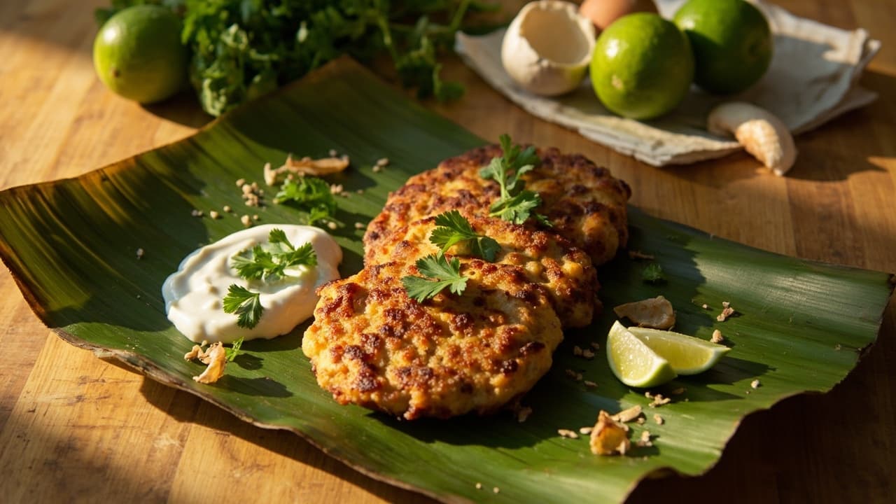 Smoky Pinto Bean Fritters with Lime, Cilantro & Crispy Garlic
