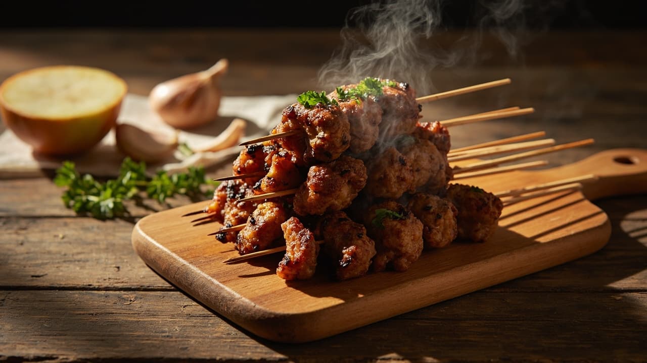 Smoky Pinto Bean Skewer Stack