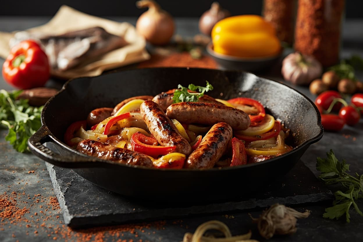 Smoky Sausage and Pepper Skillet