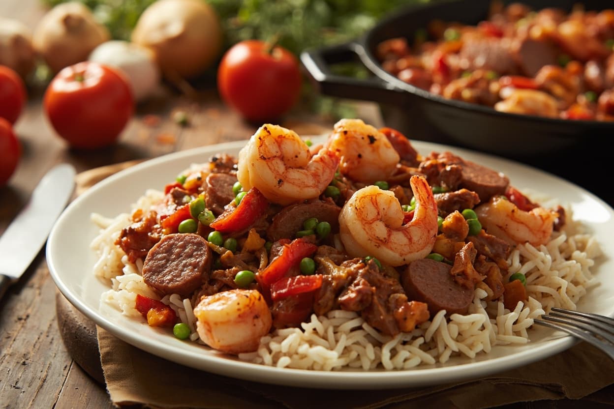 Smoky Sausage and Shrimp Jambalaya