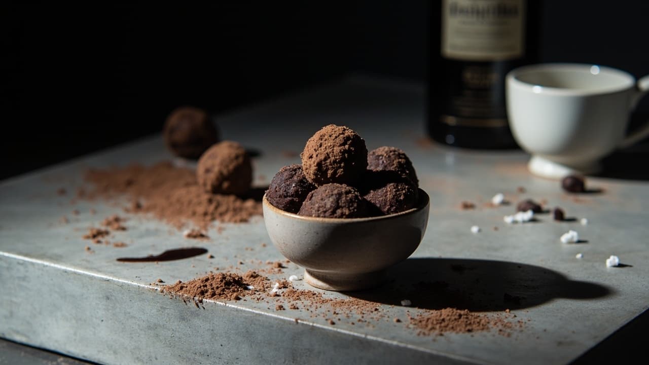 Smoky Stout Reduction Chocolate Truffles