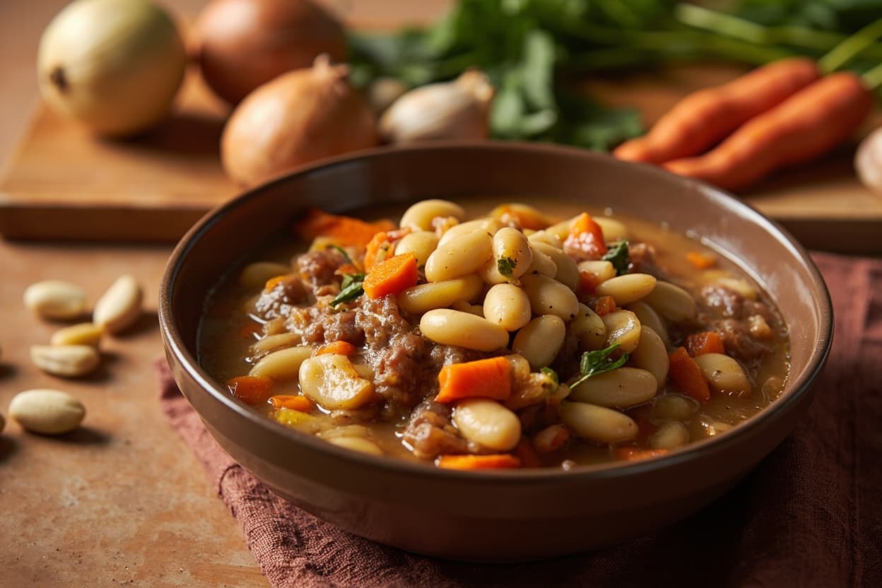 Smoky White Bean and Onion Stew