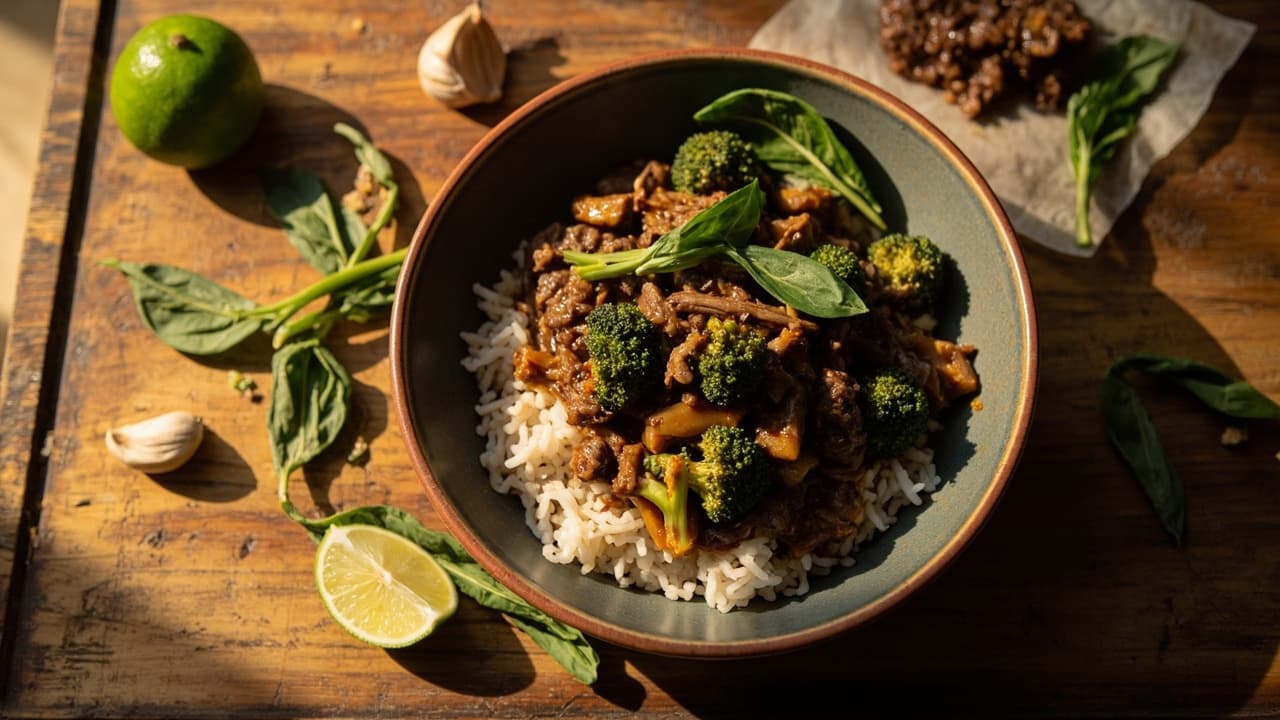 Somchai's Beef and Broccoli with Thai Basil