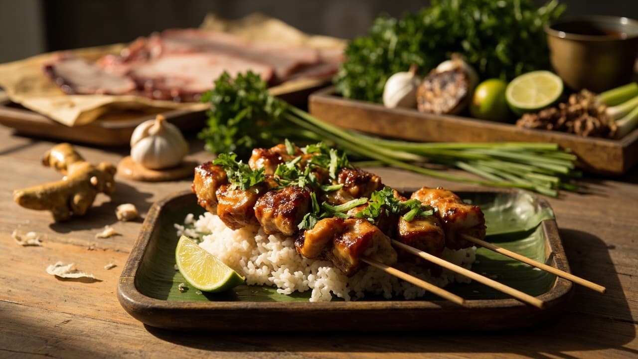 Somchai's Ginger-Lime Pork Skewers