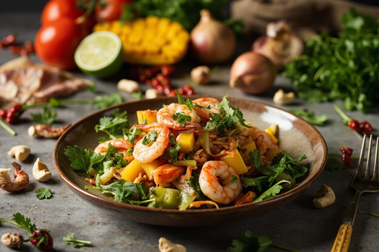 Sour Mango and Shrimp Chili-Lime Salad