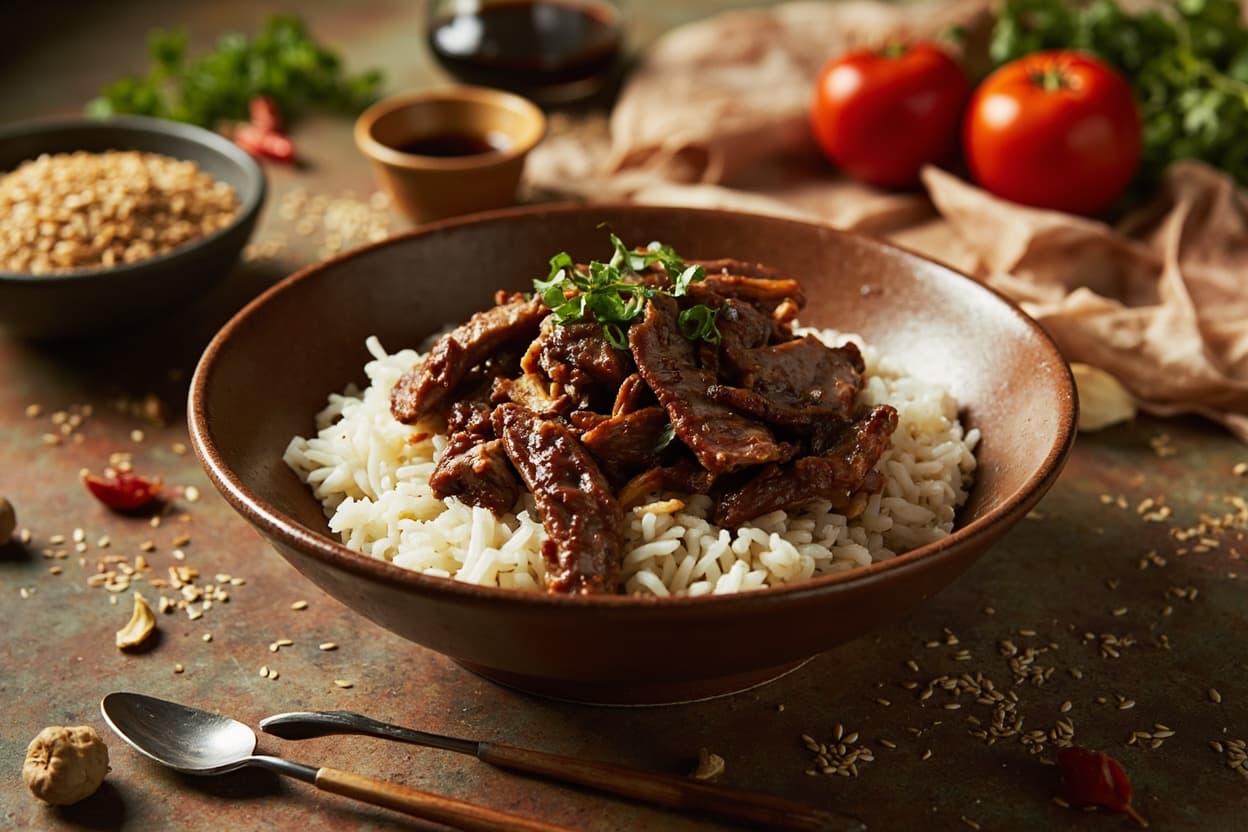 Soy-Marinated Bulgogi over Steaming Rice