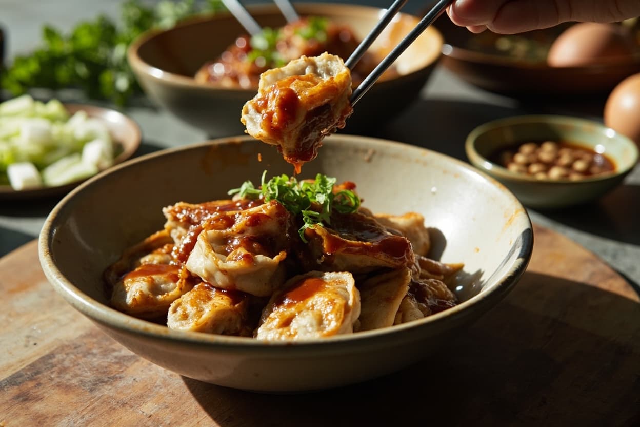 Soy Sauce and Dumpling Stir-Fry