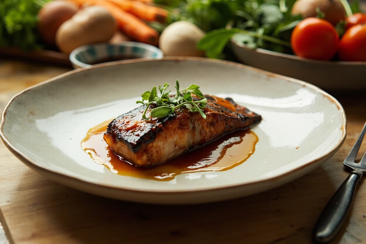 Soy Sauce Glazed Frozen Fish