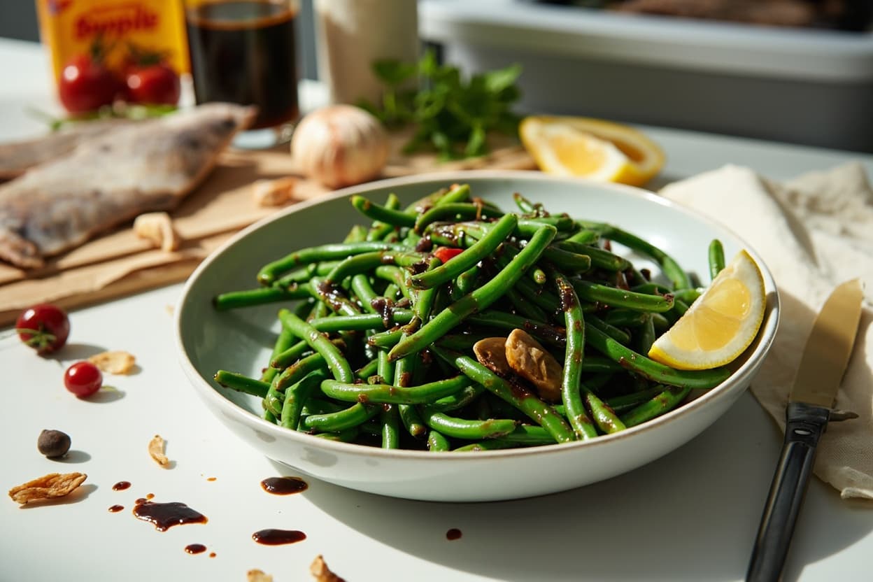 Soy Sauce Glazed Frozen Peas