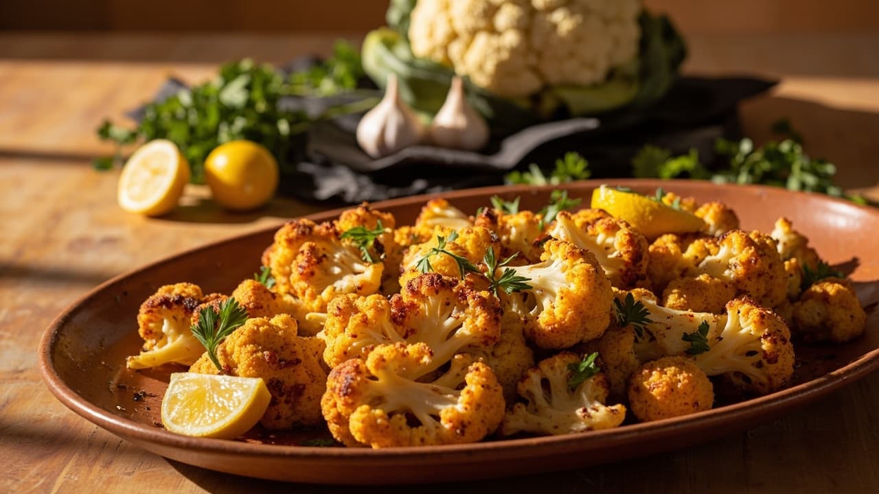 Spiced Butter Roasted Cauliflower with Cumin and Paprika
