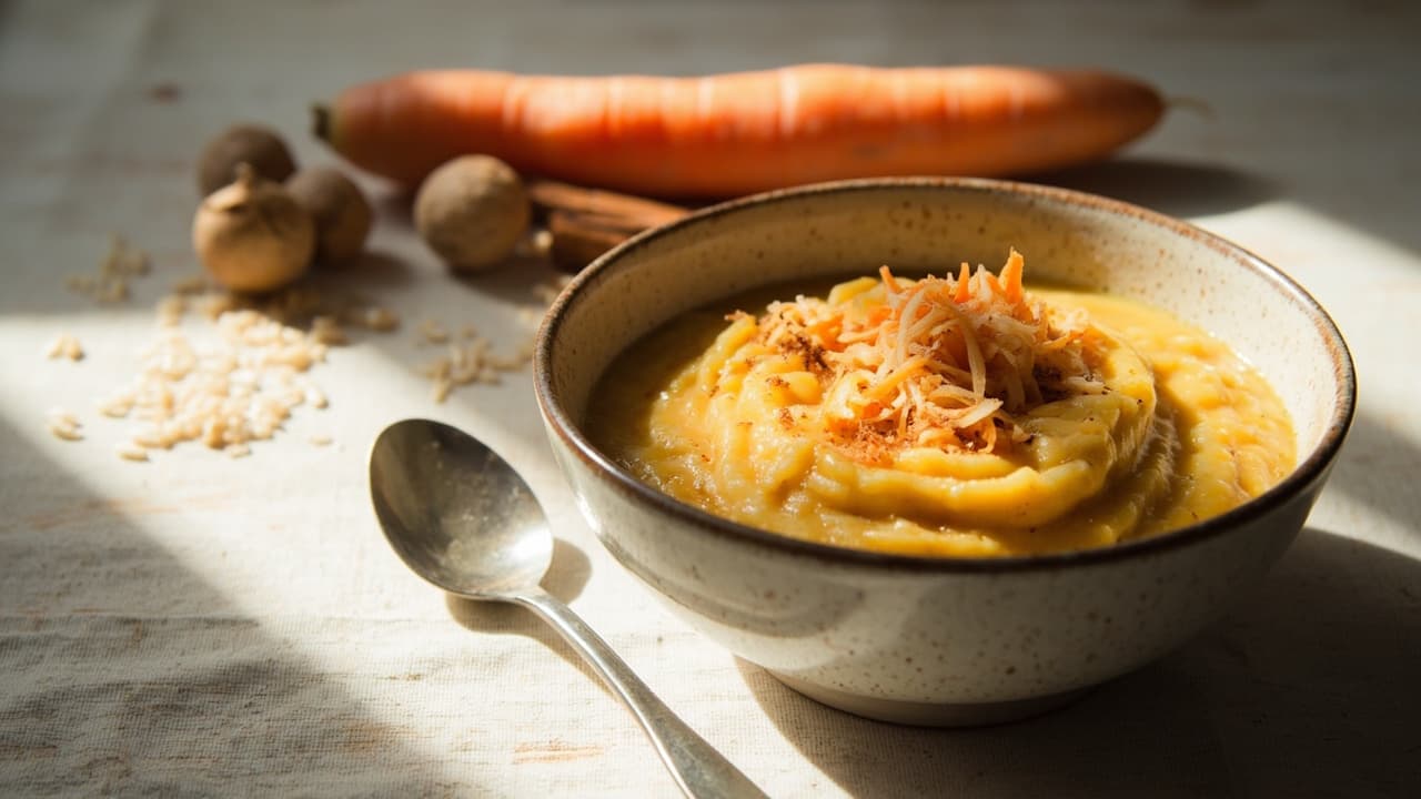 Spiced Carrot Rice Pudding