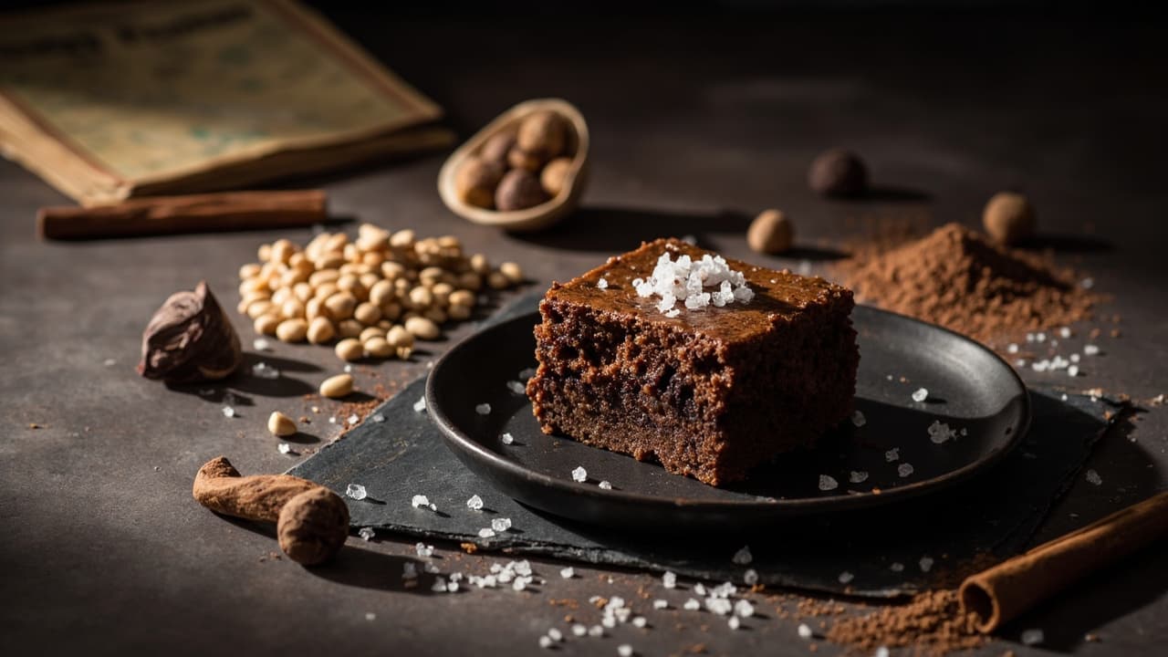 Spiced Pinto Bean Brownies with Smoked Sea Salt