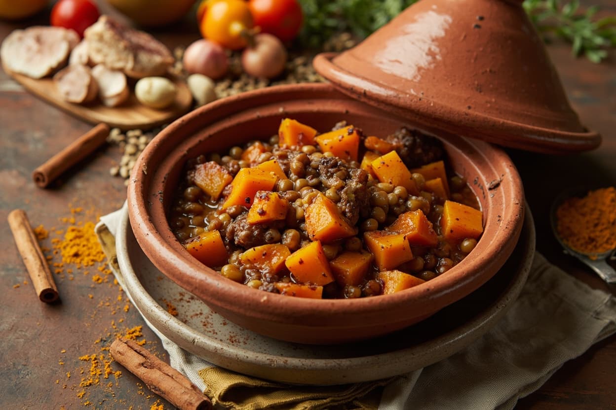 Spiced Pumpkin and Lentil Tagine
