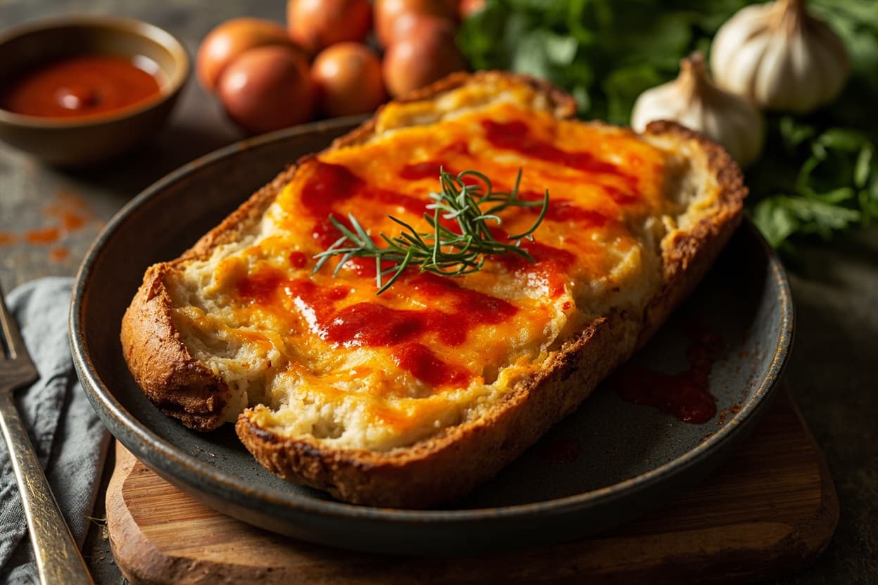 Spicy Gochujang Garlic Bread