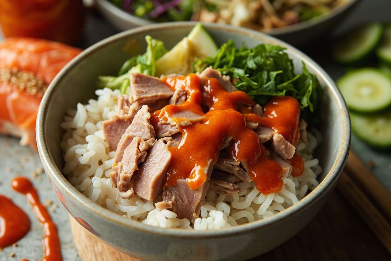 Spicy Mayo and Canned Tuna Sushi Bowl