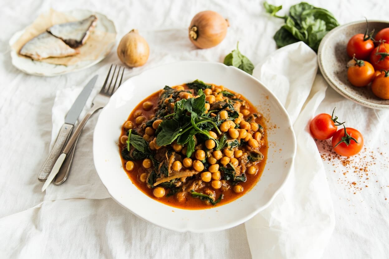 Spinach and Chickpea Sevillana Stew