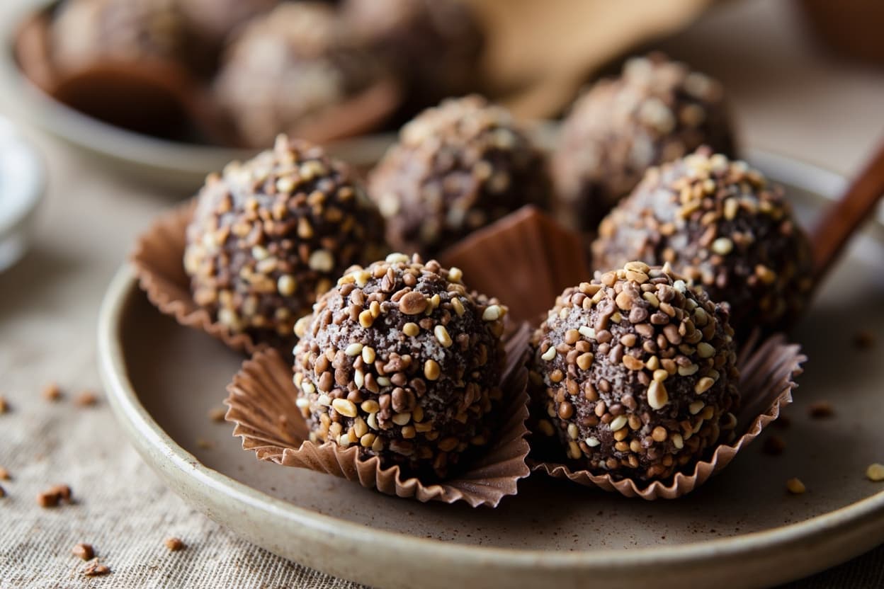 Sprinkle-Covered Chocolate Truffles