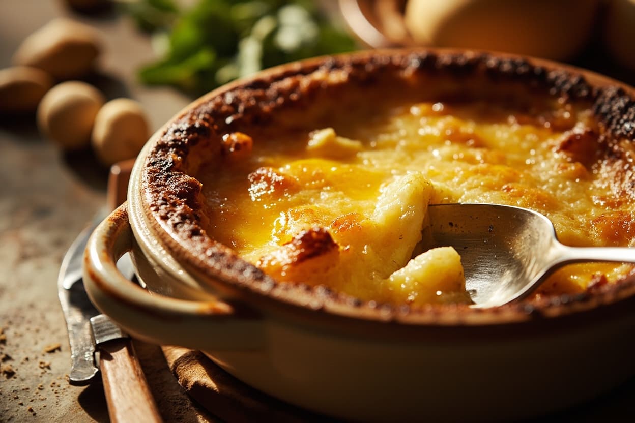 Stale Bread and Egg Pudding