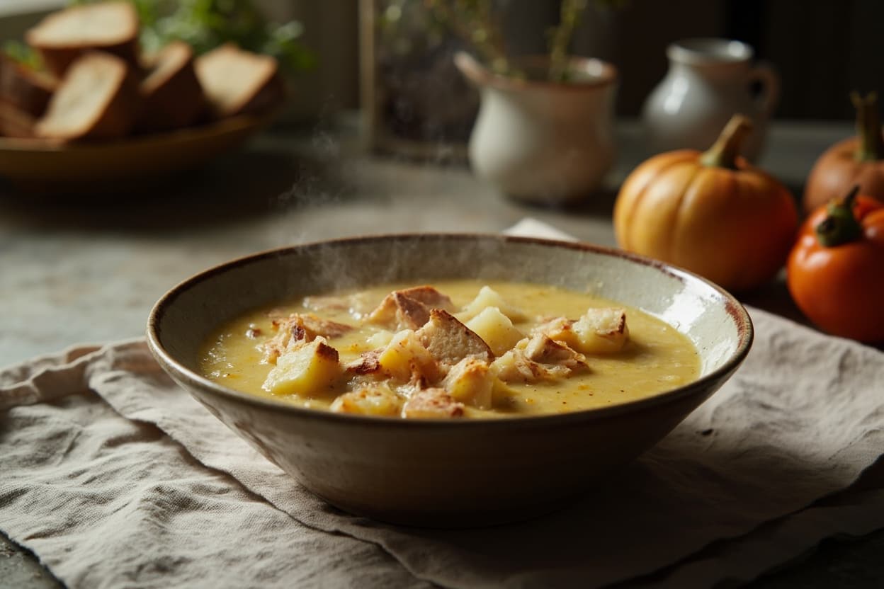Stale Bread and Potato Soup