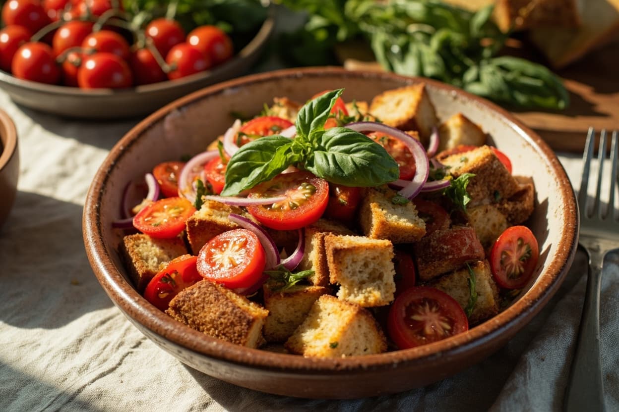 Stale Bread and Tomato Panzanella