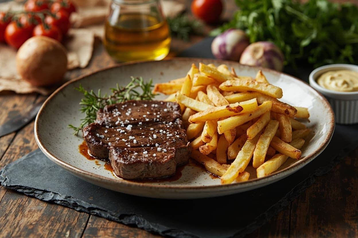 Steak Frites with Garlic Aioli