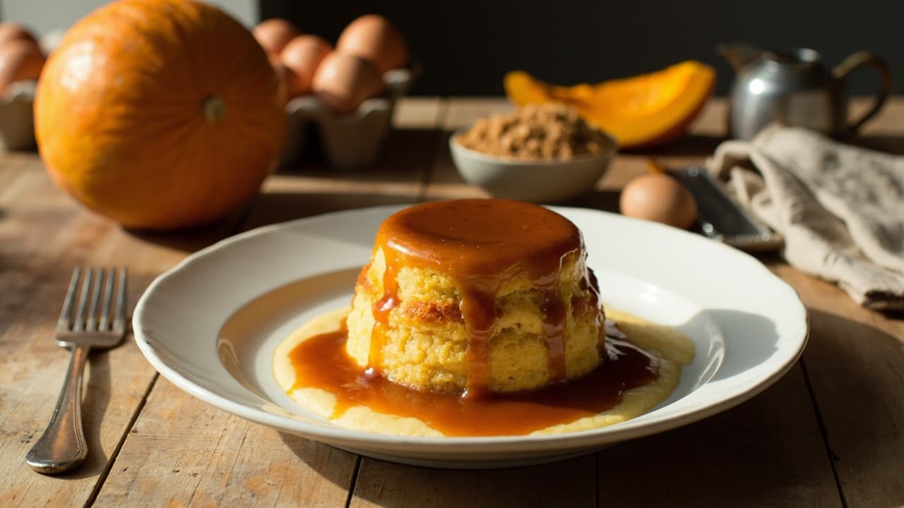 Steamed Butternut-Squash Sponge with Brown Sugar and Nutmeg