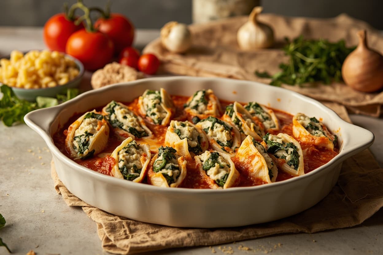 Stuffed Shells with Spinach and Ricotta