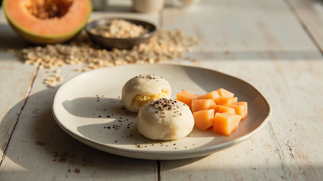 Summer Cantaloupe Chia Mochi