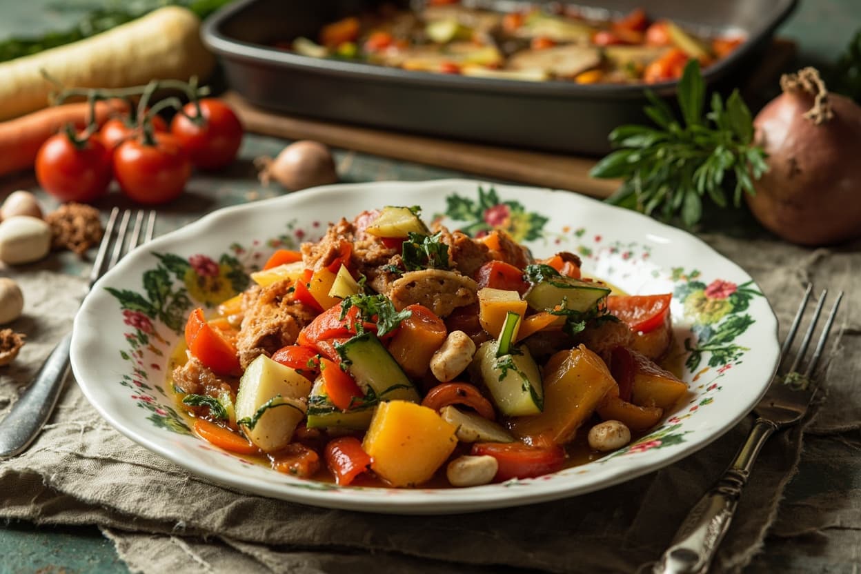 Summer Vegetable Ghiveci Traybake