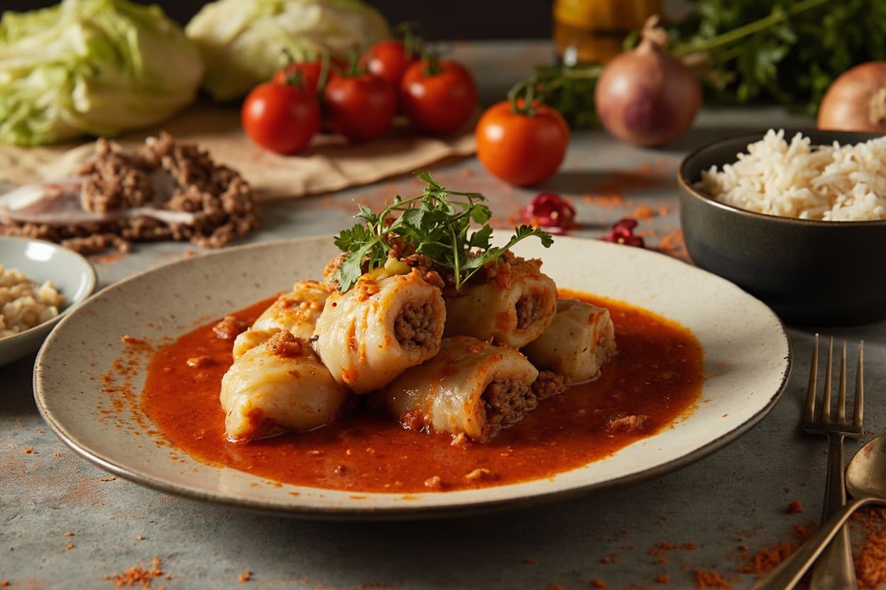 Sunday Cabbage Rolls in Paprika Broth