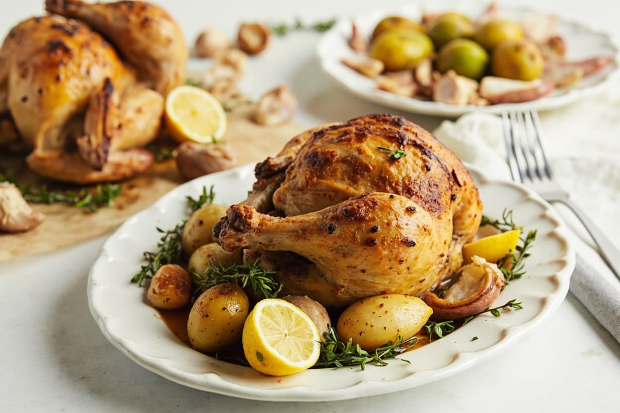 Sunday Roast Chicken with Lemon and Thyme