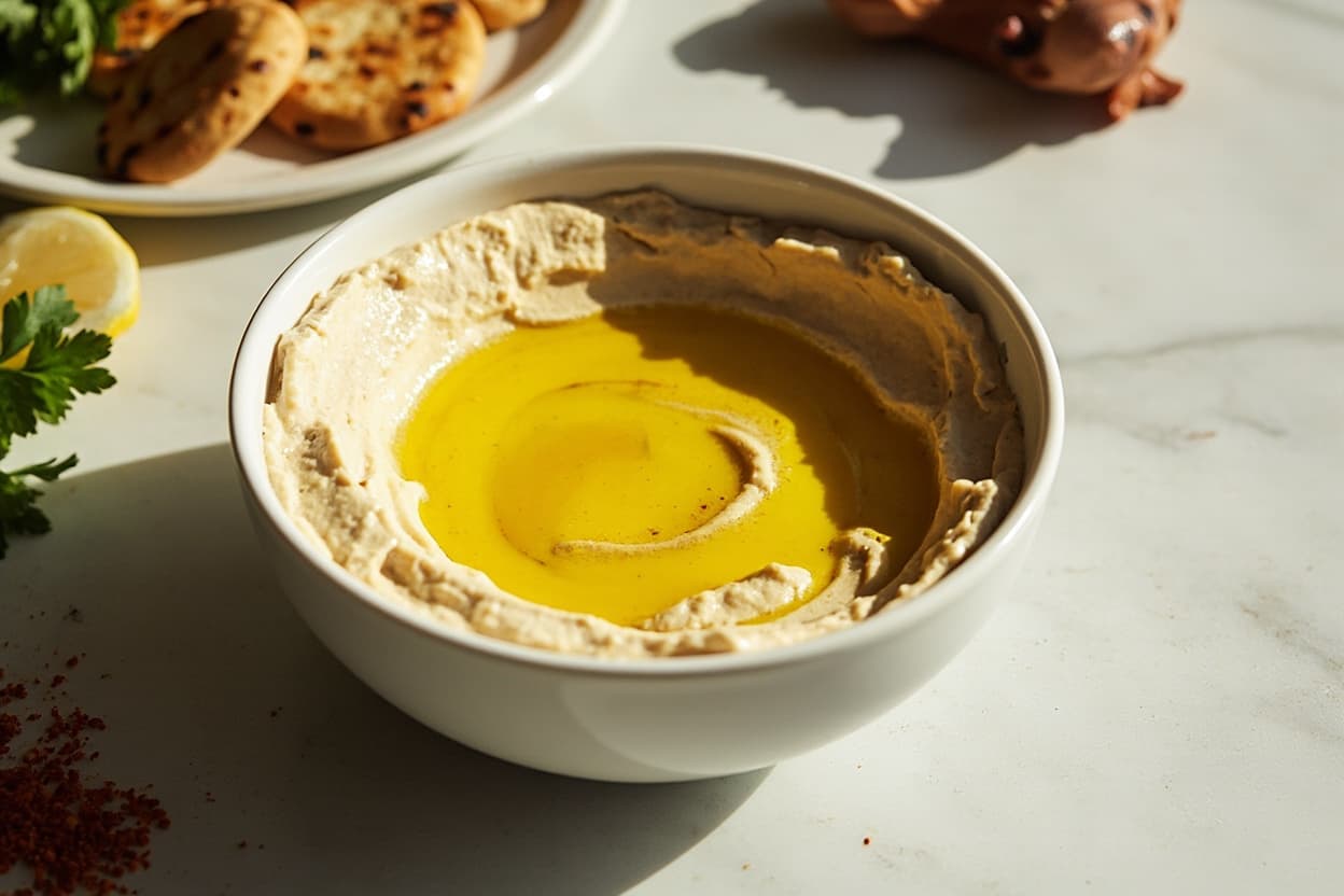 Tahini and Olive Oil Hummus