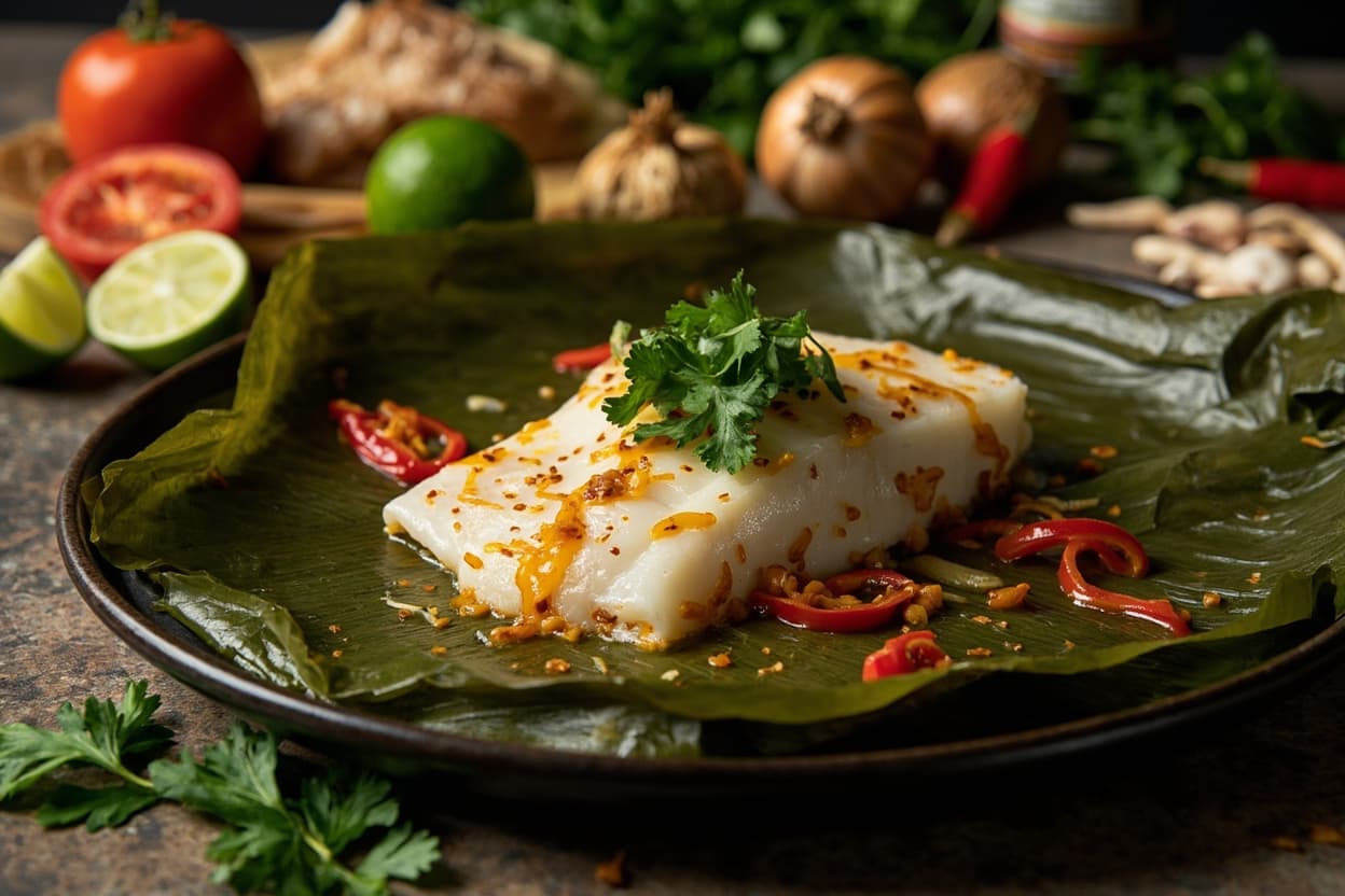 Thai Lime and Chili Steamed Cod