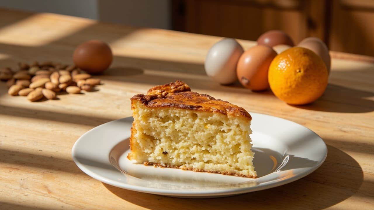 Toasted Almond and Orange Blossom Olive Oil Cake