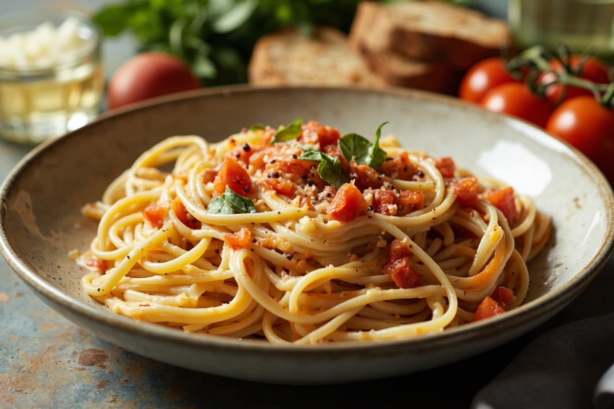 Tomato and Miso Cacio e Pepe