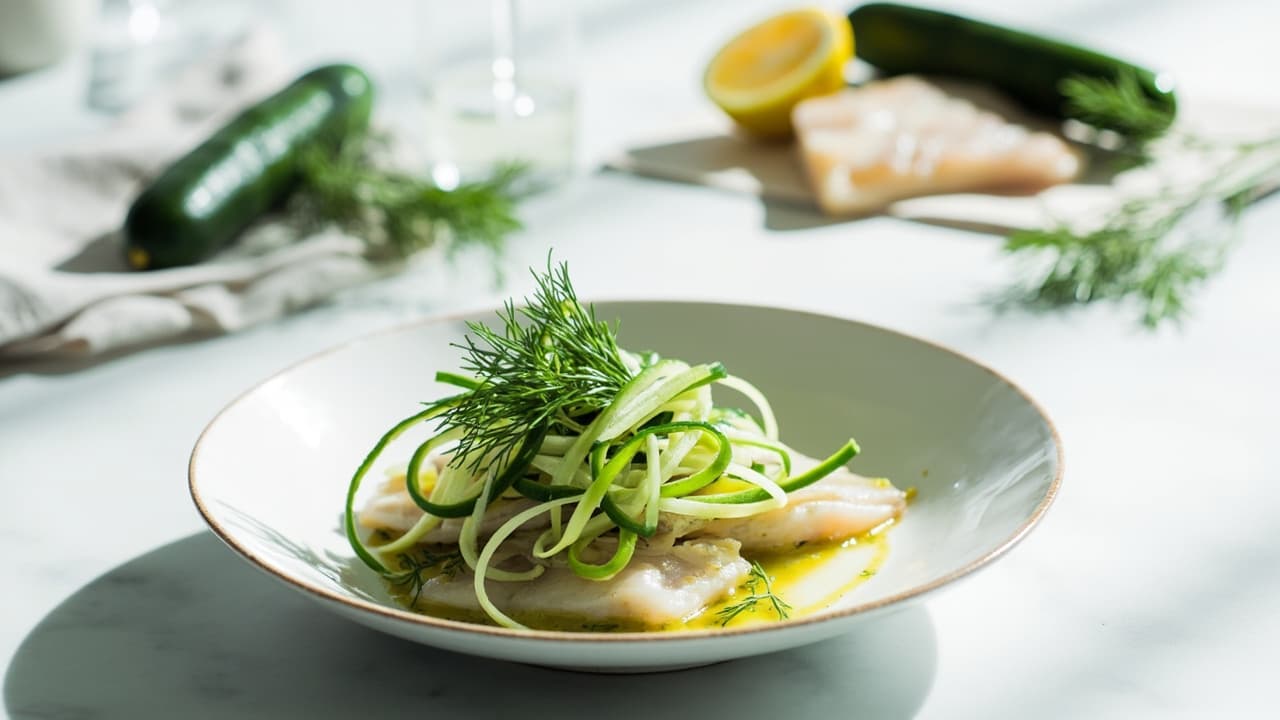 Trout and Cucumber Ribbons with Dill