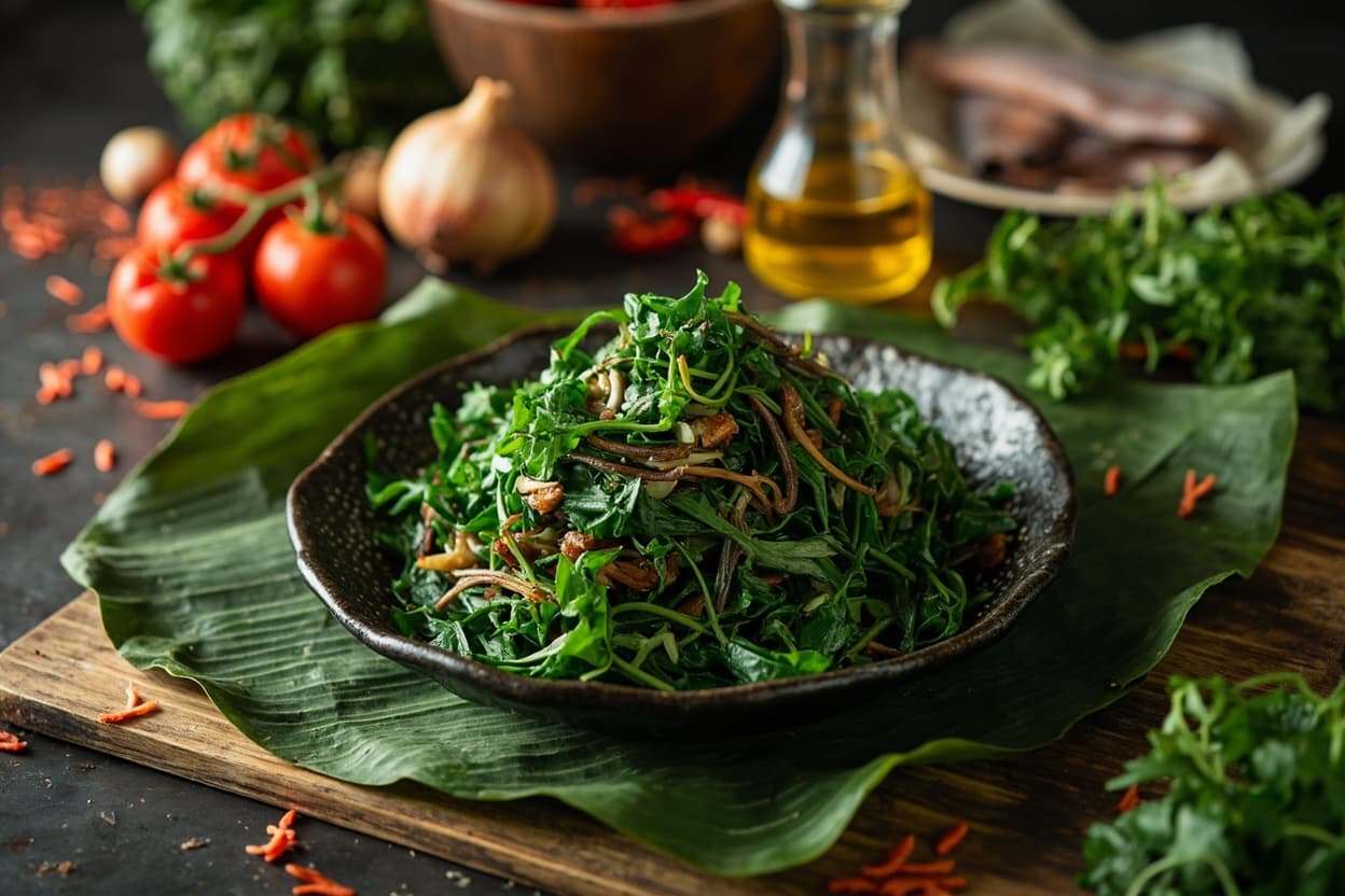 Tumis Kangkung Garlic-Chile Stir-Fried Greens