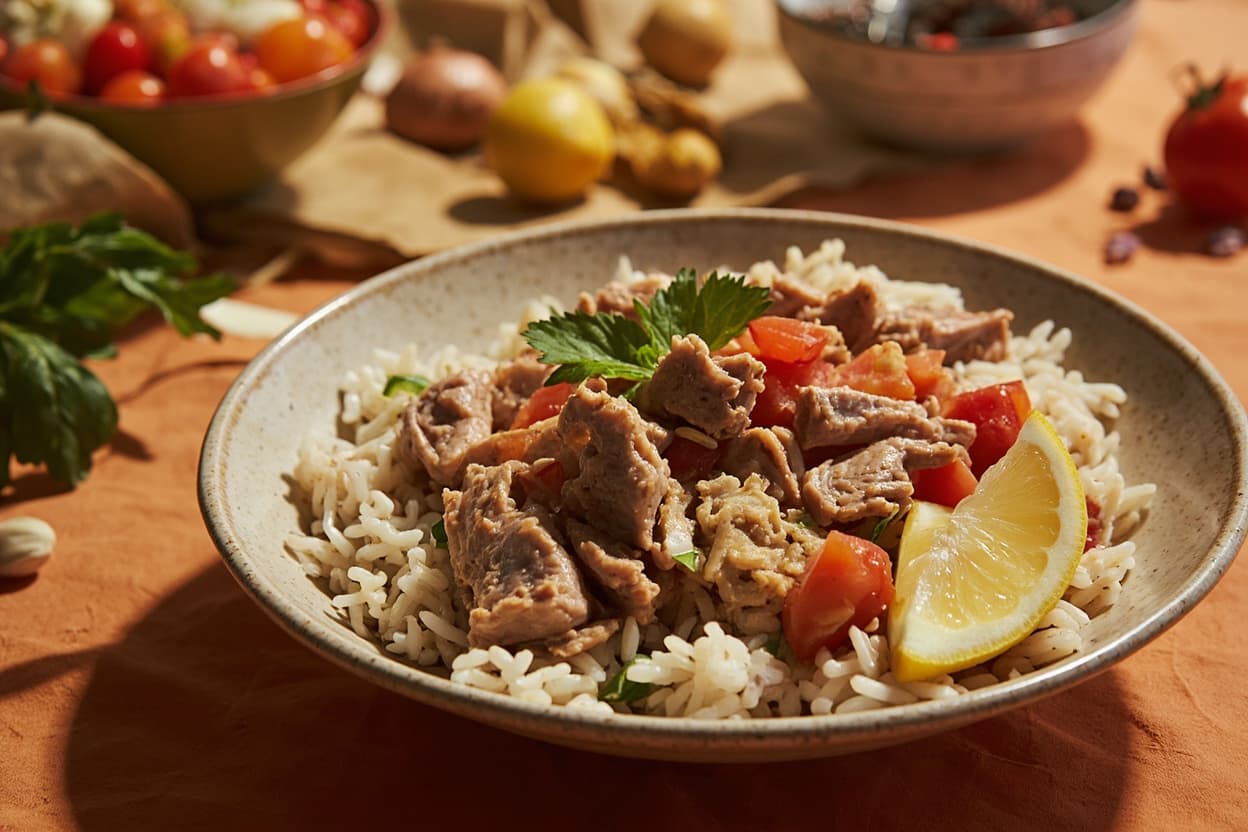Tuna and White Rice Senegalese Bowl