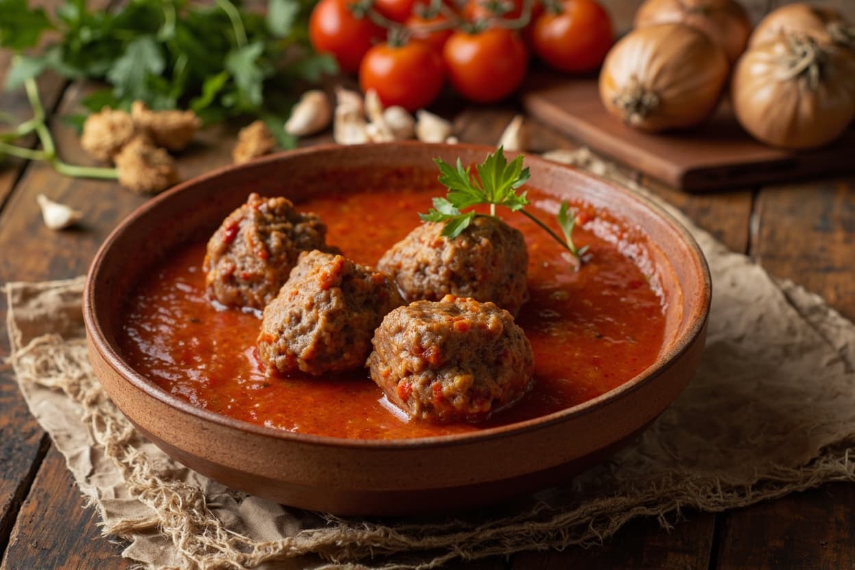Turkey Kofta in Spiced Tomato Sauce