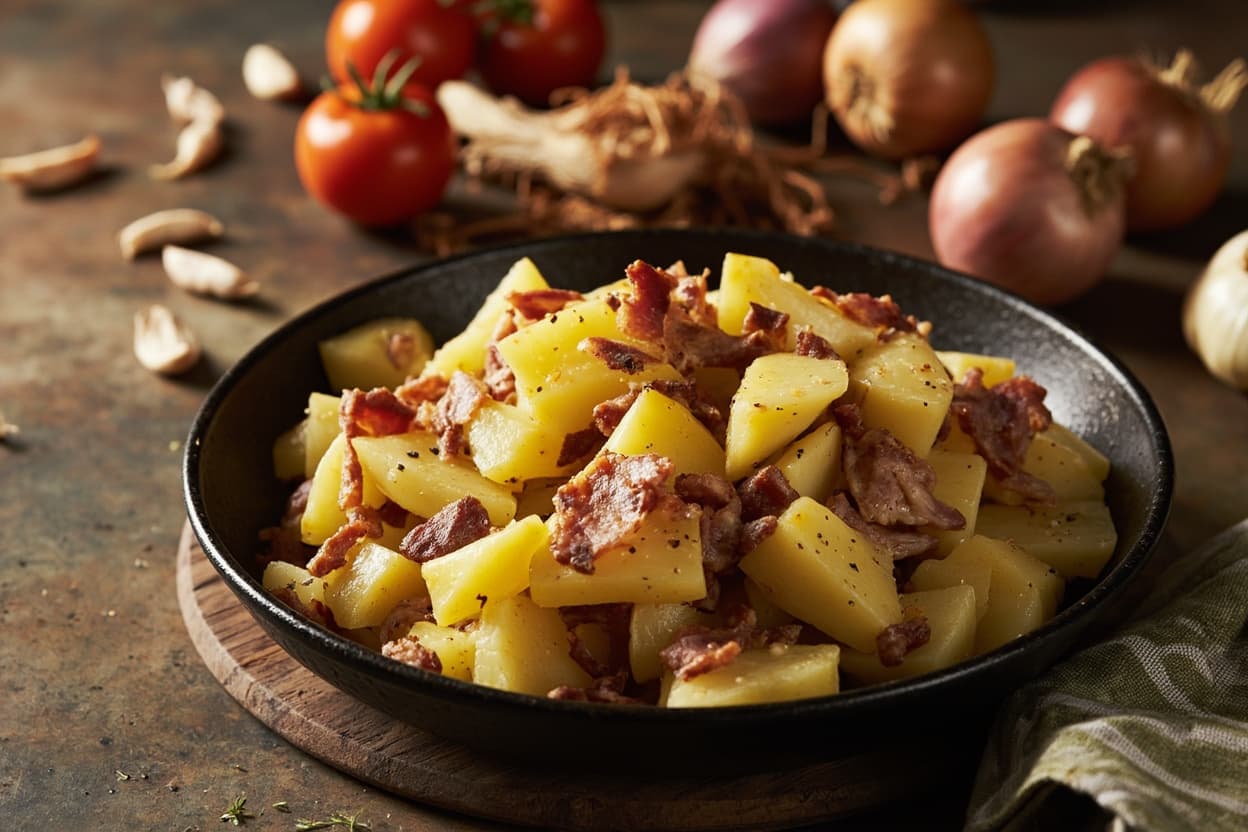 Warm Bacon and Mustard Potato Salad